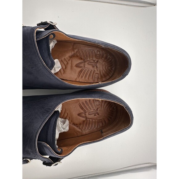 Frye Navy Suede Double Monk Strap Dress Shoes Mens Mint No Box main image 4